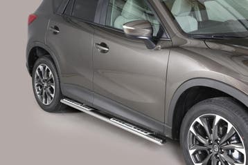 Side Bars | geschikt voor Mazda | CX-5 15-17 5d suv. | RVS r, Verzenden