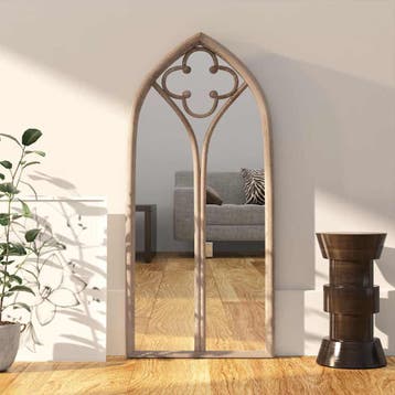vidaXL Spiegel 70x30 cm ijzer zandkleurig, Huis en Inrichting, Verzenden, Nieuw