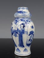 Vaas - Porselein - China - Kangxi (1662-1722) (Zonder, Antiek en Kunst