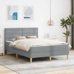 vidaXL Bedframe met matras met hoofdeinde Lichtgrijs 120 x, Huis en Inrichting, Verzenden, Nieuw