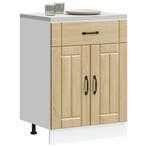 vidaXL Onderkast Lucca bewerkt hout sonoma eikenkleurig, Verzenden, Nieuw