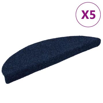 vidaXL Trapmatten zelfklevend 5 stuks 56x17x3 cm marineblauw, Doe-het-zelf en Bouw, Verzenden, Nieuw