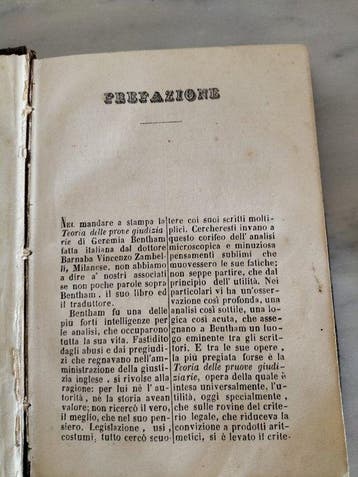 Geremia Bentham / Barnaba Vincenzo Zambelli - Teoria delle