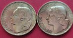 France. 50 Francs 1954 et 1954-B Guiraud (lot de 2 monnaies), Postzegels en Munten