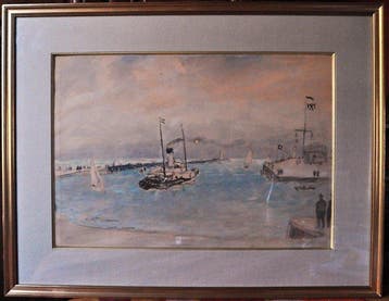 Fernand Fortuné Truffaut (1866-1955) - Port de Trouville -, Antiquités & Art
