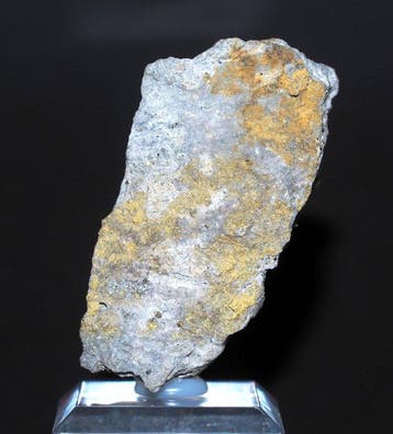Goud Kristallen op matrix - Hoogte: 5 cm - Breedte: 2.5 cm-, Verzamelen
