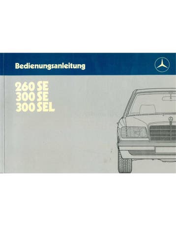 1985 MERCEDES BENZ S KLASSE INSTRUCTIEBOEKJE DUITS