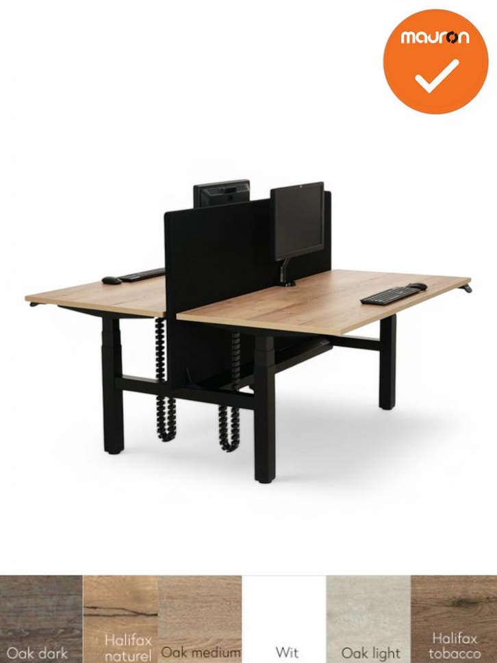 Duo bureau - elektrisch zit-sta verstelbaar - maat en kleur, Articles professionnels, Aménagement de Bureau & Magasin | Mobilier de bureau & Aménagement