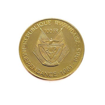 Rwanda. 100 Francs 1965 - President Gregoire Kayibanda
