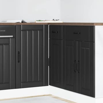 vidaXL Onderkast Lucca Zwart Bewerkt Hout, Verzenden
