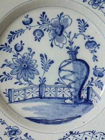 Plat - Faïence de Delft - Plat Delft XVIII eme