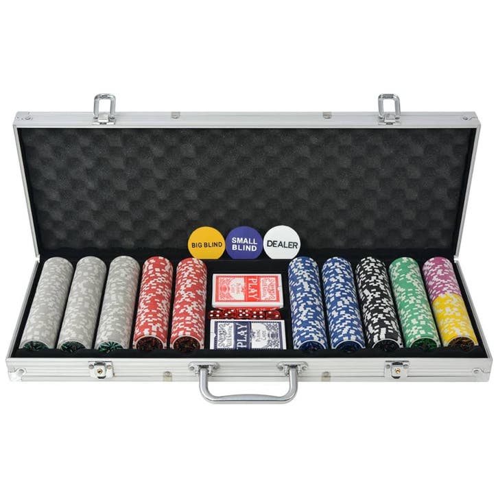 vidaXL Pokerset met 500 chips aluminium, Hobby & Loisirs créatifs, Jeux de société | Jeux de cartes, Envoi