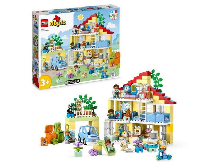 LEGO DUPLO 3in1 Familiehuis Poppenhuis - 7 figuren - 10994, Kinderen en Baby's, Speelgoed | Bouwstenen, Zo goed als nieuw, Verzenden
