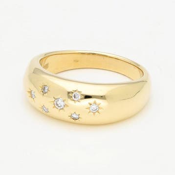 Bague - 18 carats Or jaune Diamant (Naturelle), Bijoux, Sacs & Beauté