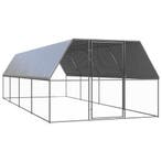 vidaXL Buitenhok voor kippen 3x8x2 m gegalvaniseerd staal, Verzenden, Nieuw