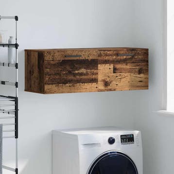 vidaXL Wandkast 100 x 36.5 x 35 cm Bewerkt hout Oud hout, Huis en Inrichting, Kasten | Overige, Verzenden, Nieuw