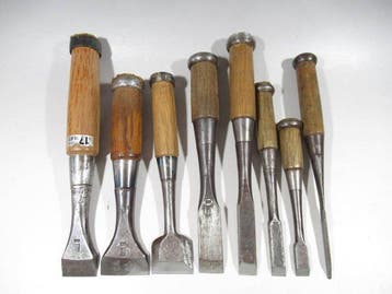 Meester-smid Kiyohisa - Set van 8 Japanse handgesmede