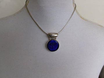 Zilver, Emaille - Ketting met hanger - Art, Antiek en Kunst