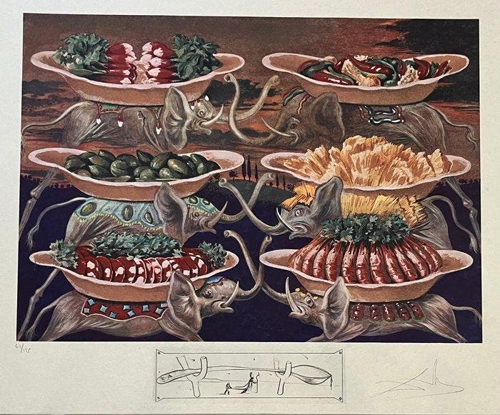 Salvador Dali (1904-1989) - Les délices petits martyrs - Les, Antiek en Kunst, Antiek | Overige Antiek