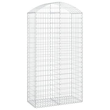 vidaXL Schanskorf gewelfd 100x50x180/200 cm gegalvaniseerd, Verzenden, Nieuw