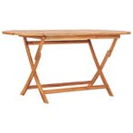 vidaXL Tuintafel inklapbaar 160x80x75 cm massief teakhout, Verzenden, Nieuw