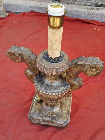 Chandelier - Bois, Plaqué(e) argent - Baroque du XVIIe, Antiquités & Art