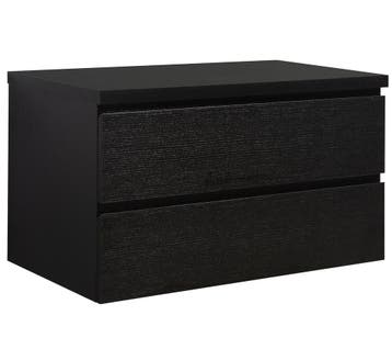 Wastafelkast Angela 100 x 48 cm Zwart Hout Wastafelmeubel, Verzenden
