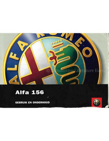 2003 ALFA ROMEO 156 INSTRUCTIEBOEKJE NEDERLANDS