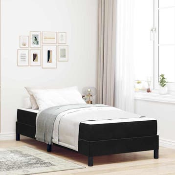 vidaXL Boxspring bed met matras Zwart 100 x 210 cm Stof, Verzenden, Nieuw