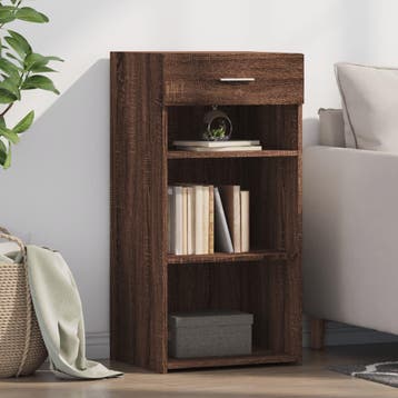 vidaXL Dressoir 45x42,5x93 cm bewerkt hout bruin eikenkleur, Huis en Inrichting, Kasten | Dressoirs, Verzenden, Nieuw