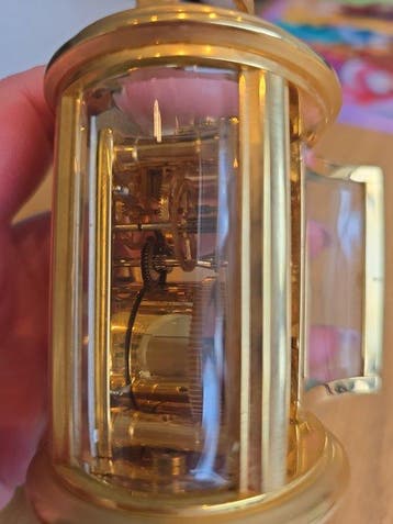 Rijtuigklok - Messing, Glas - 1950-1960, Antiek en Kunst