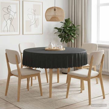 vidaXL Tafelkleed 5 st Rond Donkergrijs Ø 140 cm, Verzenden, Nieuw