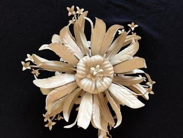 Plafonnier - Métal - plafonnier floral italie, Antiquités & Art