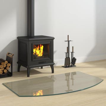 vidaXL Glazen haardplaat Doorzichtig 100 x 60 cm Glas, Verzenden, Nieuw