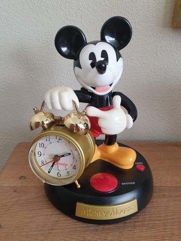 1 Vintage Disney Mickey Mouse Animated Talking Alarm Clock -, Verzamelen, Nieuw