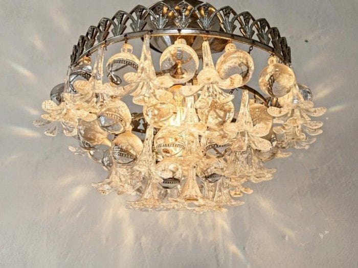 Lampe - Lustre de plafond vintage spectaculaire avec des, Huis en Inrichting, Overige Huis en Inrichting