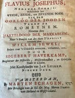 Flavius Josephus - Oud boek Historie der Jooden, of alle de