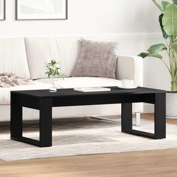 vidaXL Salontafel Zwart Eiken 102 x 50 x 35 cm Bewerkt hout, Verzenden, Nieuw