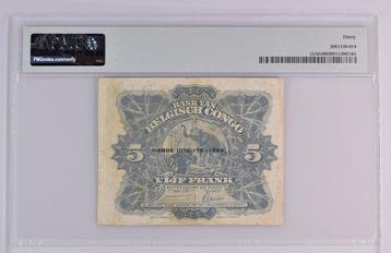 Belgisch-Congo. - 5 Francs - 1943 - Pick 13Ab (Zonder