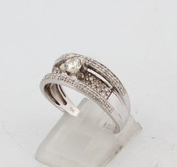 Zonder minimumprijs - Ring - 18 karaat Witgoud Diamant, Nieuw