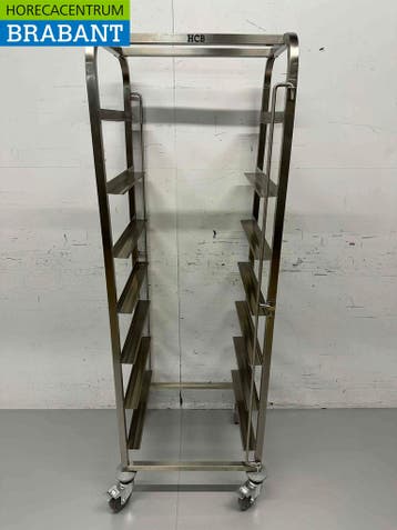 RVS Regaalwagen voor 7 waskratten waskorven 50 x 50 cm, Ophalen of Verzenden, Nieuw in verpakking