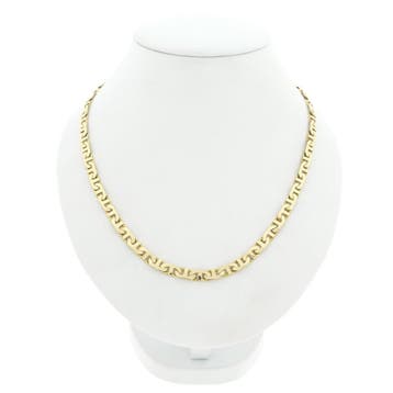 Massief gouden marineschakel ketting, Ophalen of Verzenden