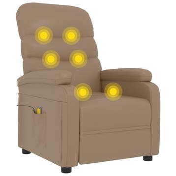Massagefauteuil cappuccino | Tweede kansje voor 59% minder!, Kunststof, Gebruikt, Eenpersoons, Verzenden