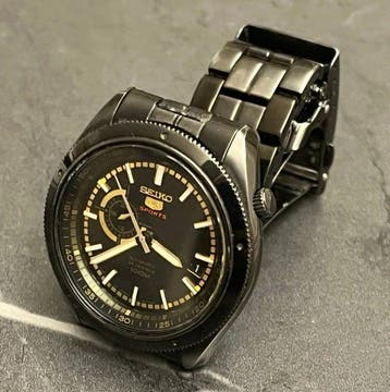 Seiko - 5 Sports Black & Yellow Automatic-SSA071 - Zonder