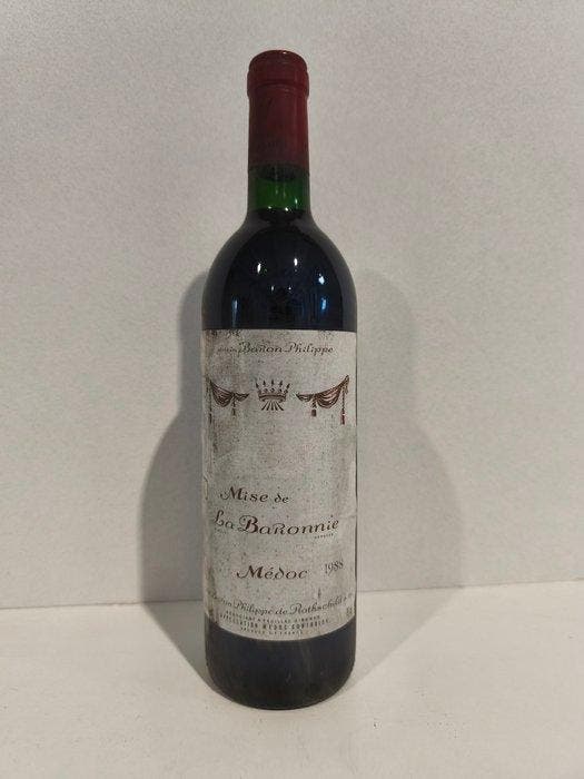 1988 Mise de La Baronnie - Médoc - 5 Flessen (0.75 liter), Verzamelen, Wijnen