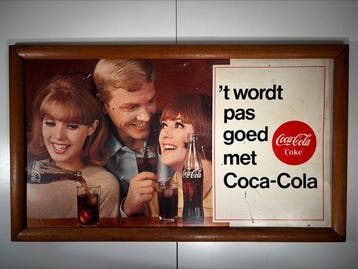 Coca-Cola - Panneau publicitaire original et liste originale