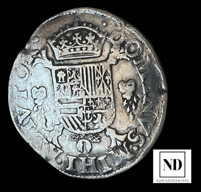 Spaanse Nederlanden. Felipe II. 1/2 Écu 1563? - Antwerpen, Postzegels en Munten, Munten | Europa | Niet-Euromunten