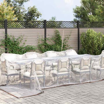 vidaXL Doorzichtig zeildoek met zeilringen 4x6 m, Verzenden, Nieuw