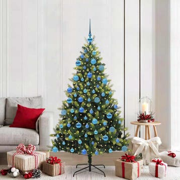 vidaXL Kunstmatige Scharnierende Kerstboom 300 LEDs Groen, Verzenden