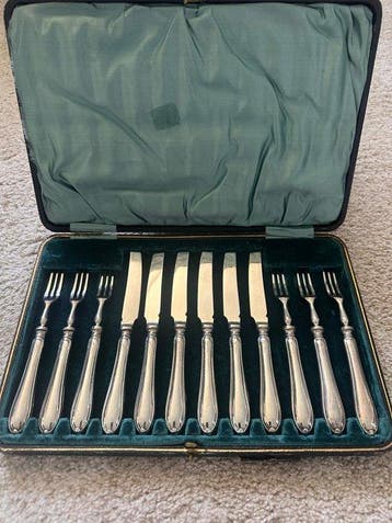 Yates Brothers, Sheffield - Couteau à fruits (12) - Coffret, Antiquités & Art